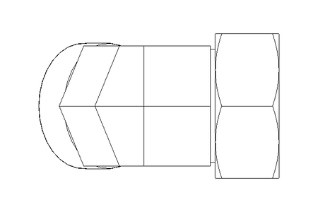 Threaded elbow connector L 42 St ISO8434