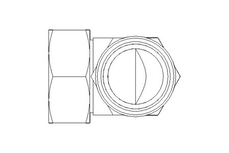 Threaded elbow connector L 42 St ISO8434