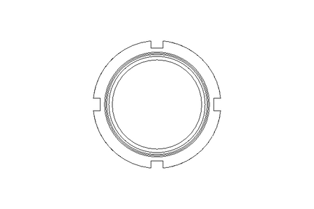 Slotted nut M45x1.5 St-Zn