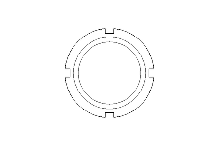 Slotted nut M45x1.5 St-Zn