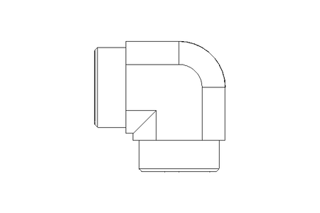 Elbow connector L 28/28 St ISO8434