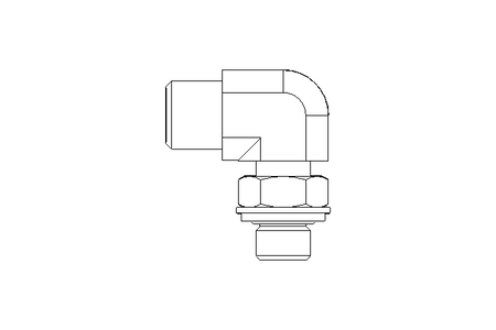 Racor roscado acodado L 6 G1/8" St-Zn