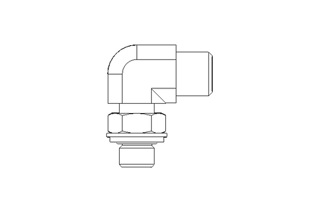 Racor roscado acodado L 6 G1/8" St-Zn