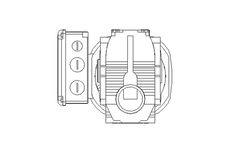 Worm gear motor 0.55kW 50 1/min