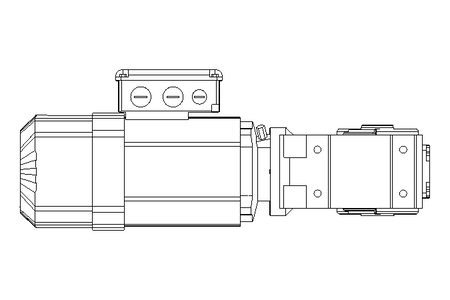 Bevel gear motor 0.55kW 50 1/min