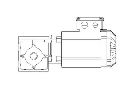 Moteur réducteur 0,55kW 88 1/min