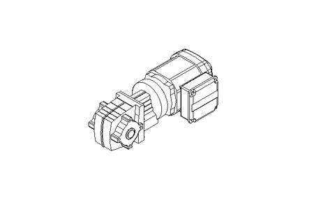 Spiroplan gear asynchronous motor