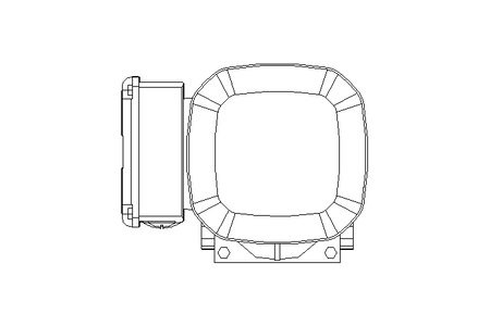 Spiroplan gear asynchronous motor