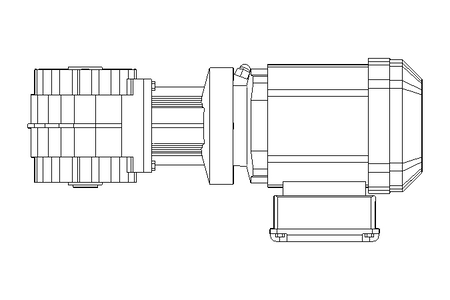 Spiroplan gear asynchronous motor