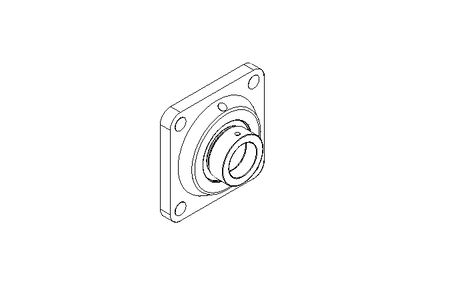 Flange bearing four fixing holes