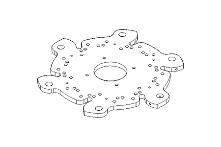 PICKERS DRUM LOWER FLANGE 6DIV 245X008 STAR ANTICORODAL 100