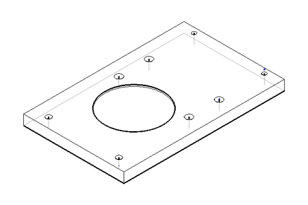 TUB+BRUSH SUPPORT PLATE 0160X0100X010 ANTICORODAL 1