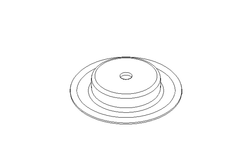 Membrane/diaphragme D=34 L/H=6 NBR