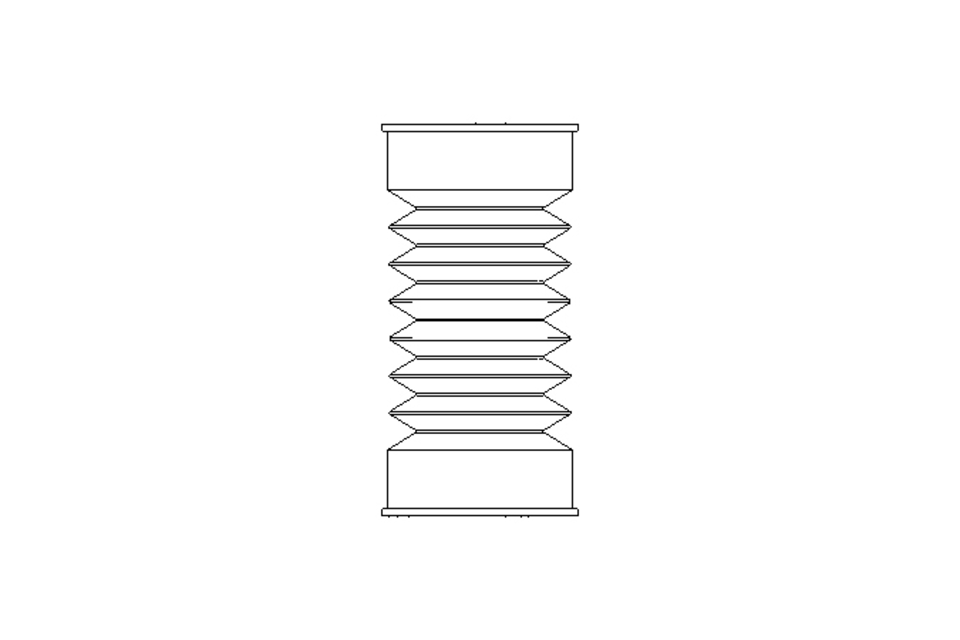 Rubber bellows L=21-101 d=26 D=26