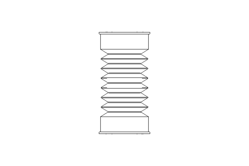 Rubber bellows L=21-101 d=26 D=26