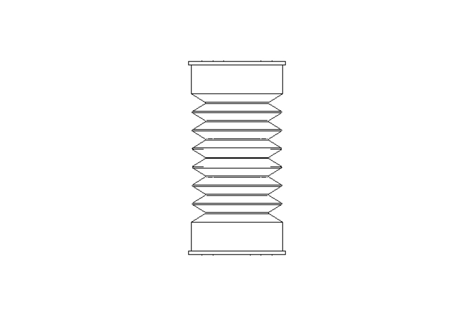 Rubber bellows L=21-101 d=26 D=26