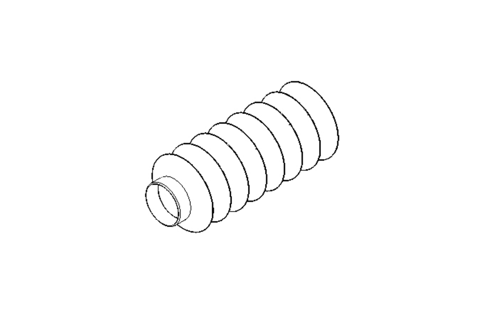 Rubber bellows L=35-260 d=43