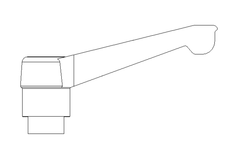 LEVIER SERRAGE  M 8X 63   NOIR