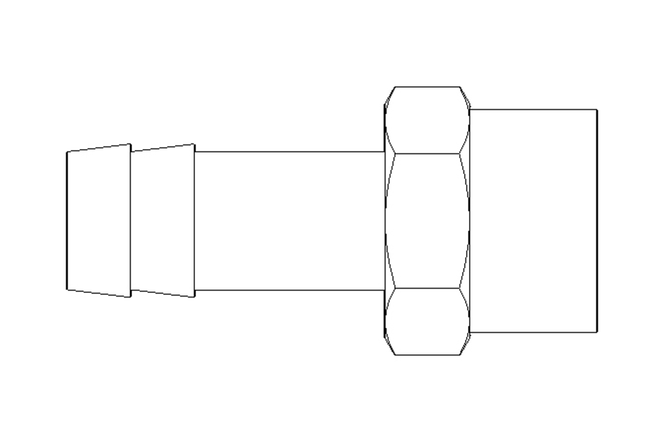 Threaded hose nozzle G1/2