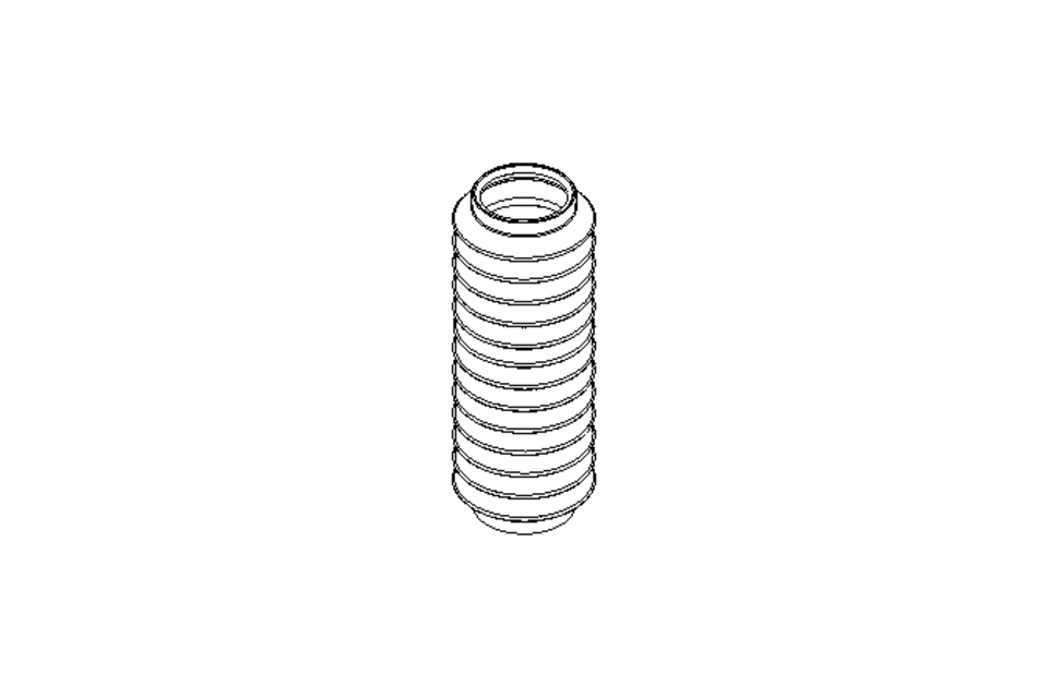 Rubber bellows L=35-210 d=43 EPDM