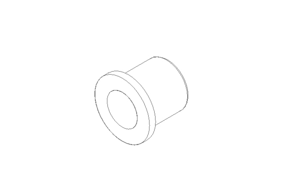 Plain bearing bush 10x14x18x15x2