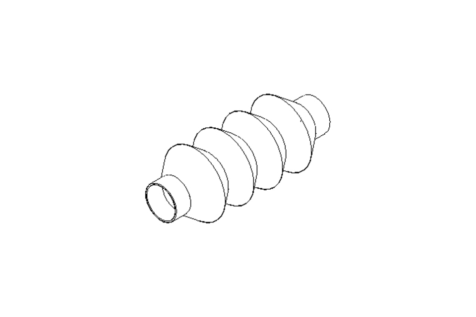 Rubber bellows L=15-70 d=16