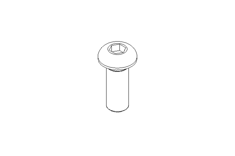 Flat head screw M6x16 A2 ISO7380