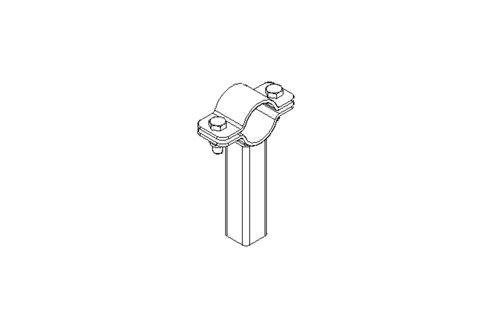 Fixed pipe clamp DN25