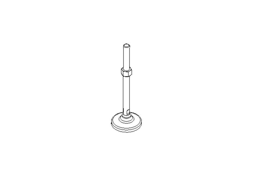 Pivot support D=80 H=254 11000N M16