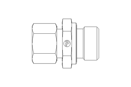 Raccord de tube L 12 G1/2" 1.4571