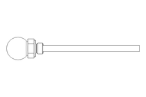 Angle thermometer  0-120°C  R ½"